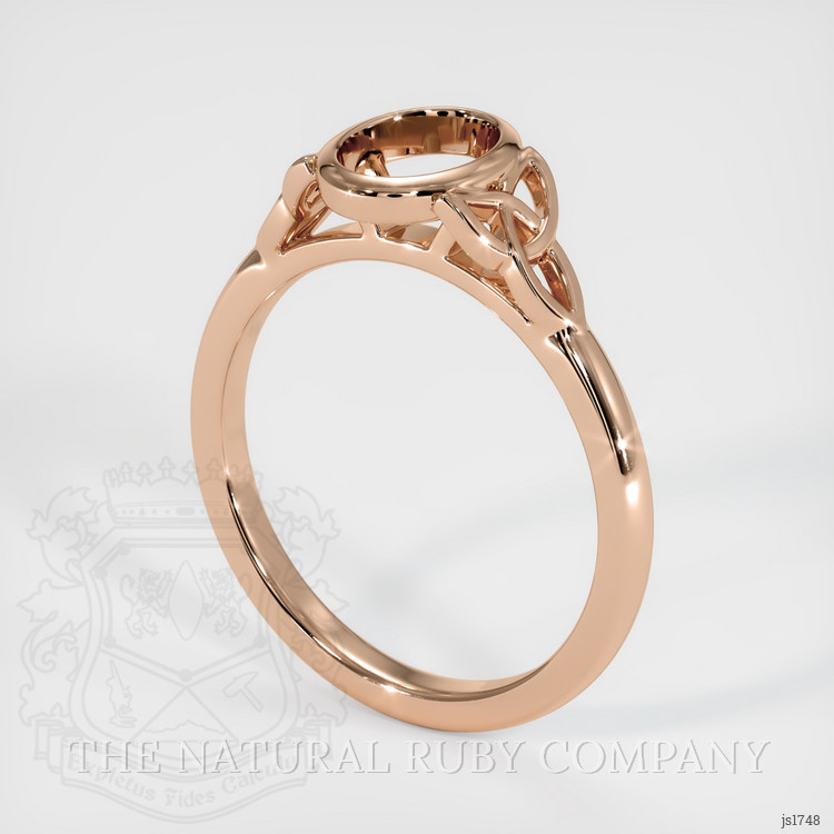 18K Rose Gold Bezel Ring Setting
