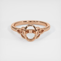18K Rose Gold Bezel Ring Setting Image