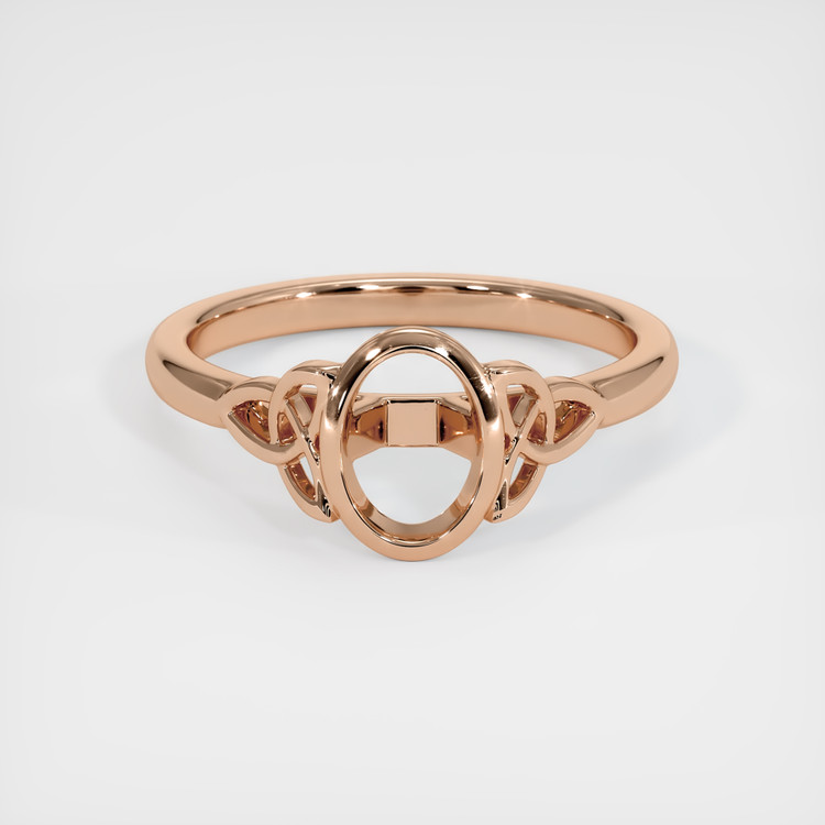 18K Rose Gold Bezel Ring Setting