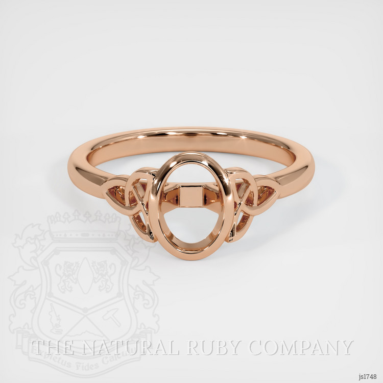 18K Rose Gold Bezel Ring Setting