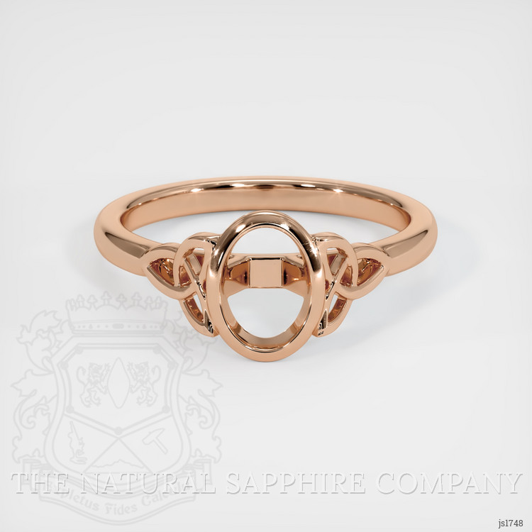 18K Rose Gold Bezel Ring Setting