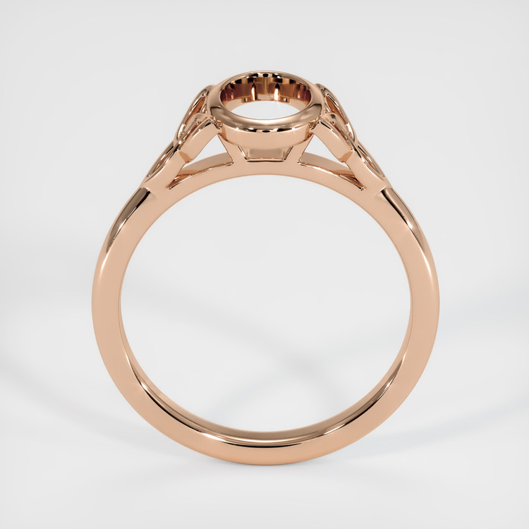 18K Rose Gold Bezel Ring Setting
