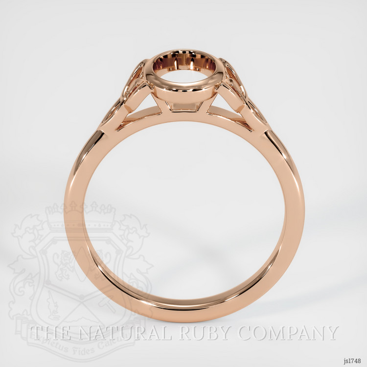 18K Rose Gold Bezel Ring Setting