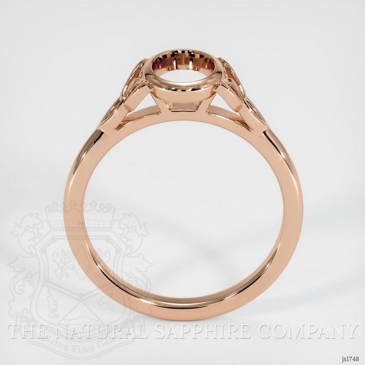 18K Rose Gold Bezel Ring Setting