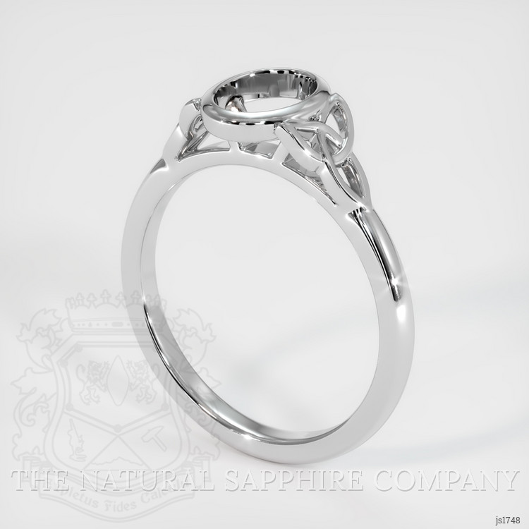 10K White Gold Bezel Ring Setting
