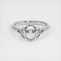 14K White Gold Bezel Ring Setting Image