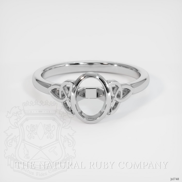 14K White Gold Bezel Ring Setting