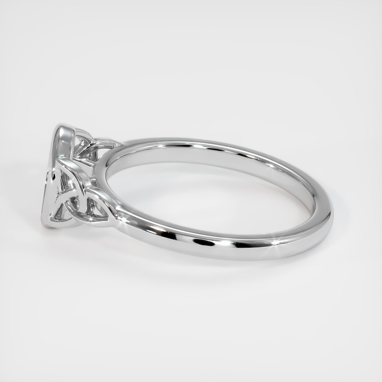 14K White Gold Bezel Ring Setting