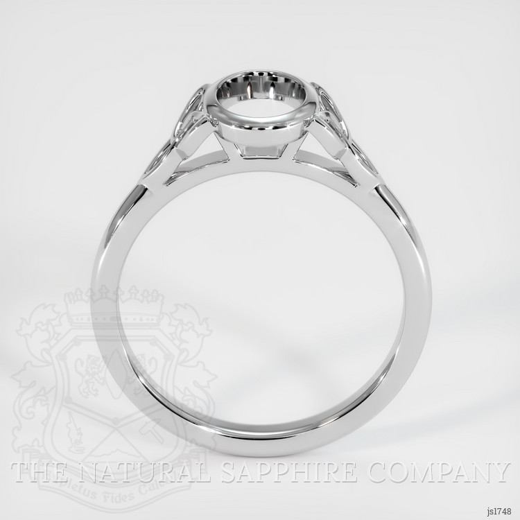 14K White Gold Bezel Ring Setting