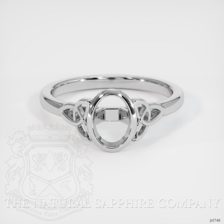 18K White Gold Bezel Ring Setting