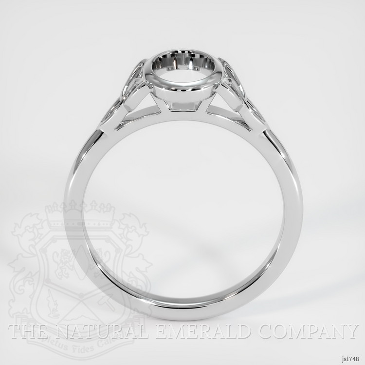18K White Gold Bezel Ring Setting