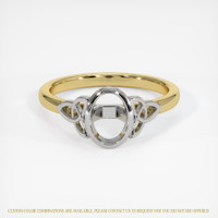 14K White & Yellow Bezel Ring Setting Image
