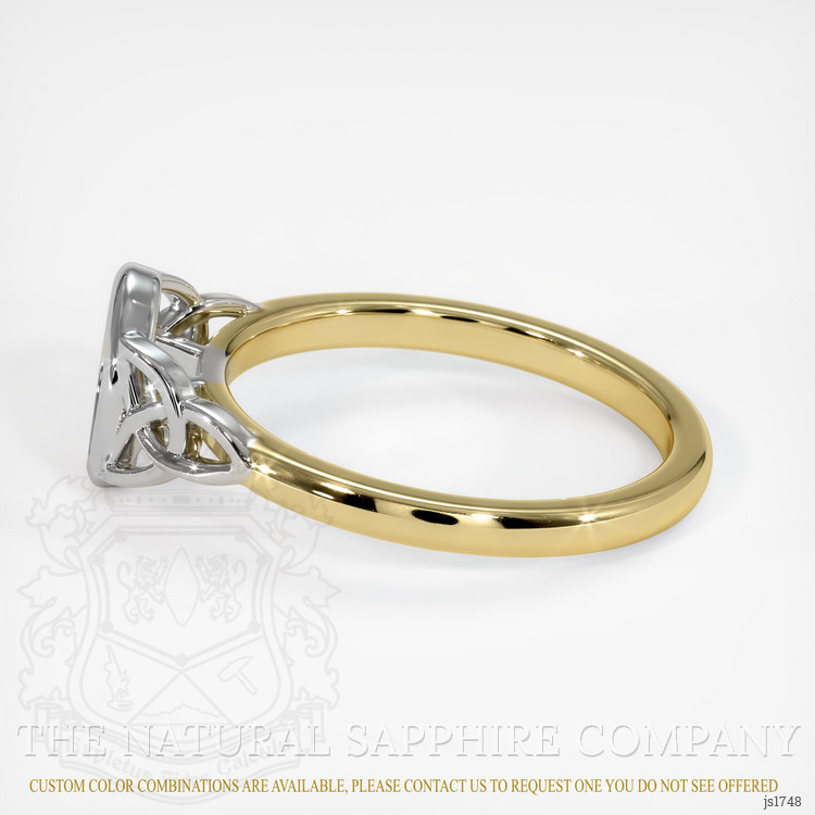 14K White & Yellow Bezel Ring Setting