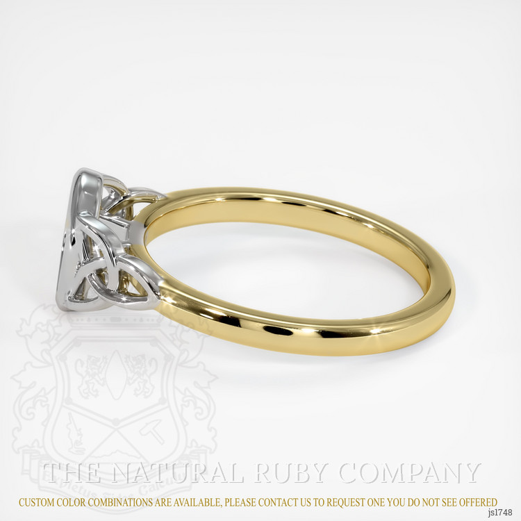 14K White & Yellow Bezel Ring Setting