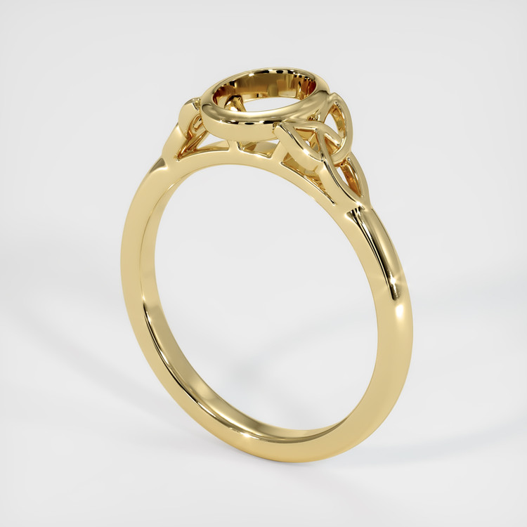 14K Yellow Gold Bezel Ring Setting