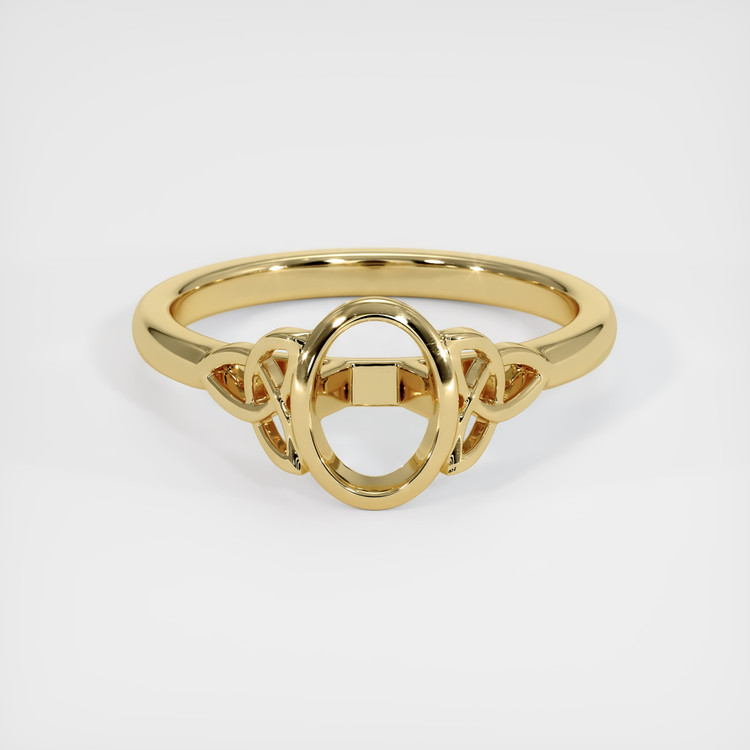 14K Yellow Gold Bezel Ring Setting