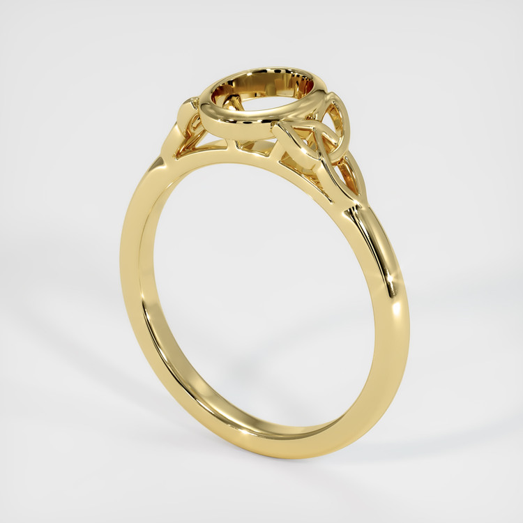 18K Yellow Gold Bezel Ring Setting