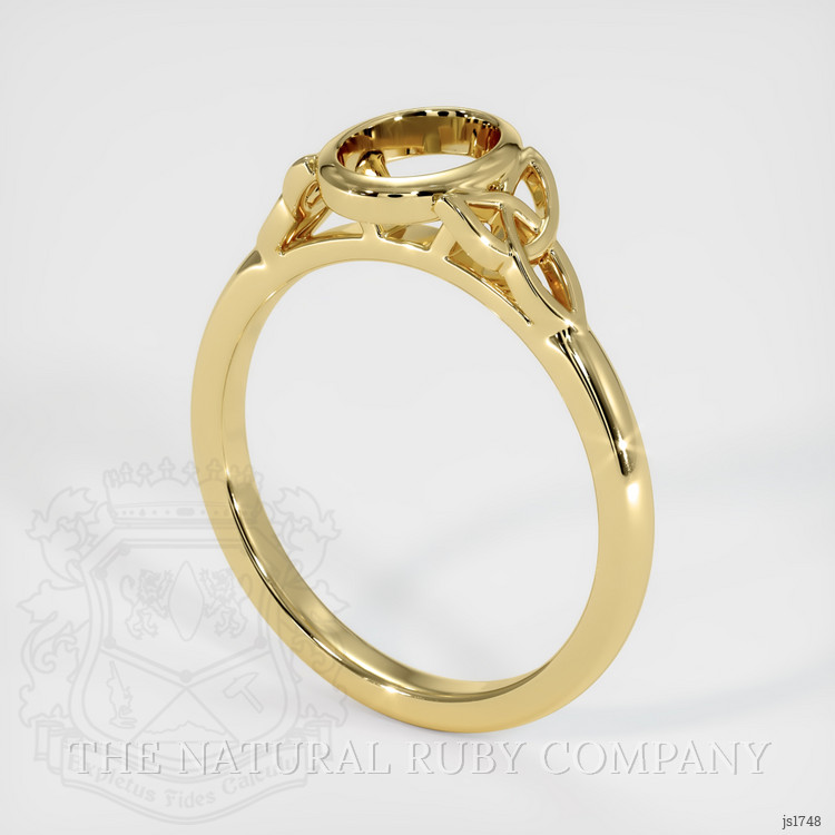 18K Yellow Gold Bezel Ring Setting