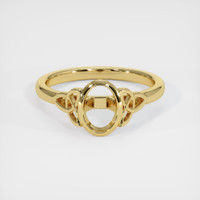 18K Yellow Gold Bezel Ring Setting Image