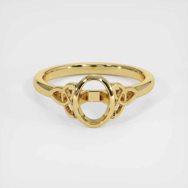 18K Yellow Gold Bezel Ring Setting