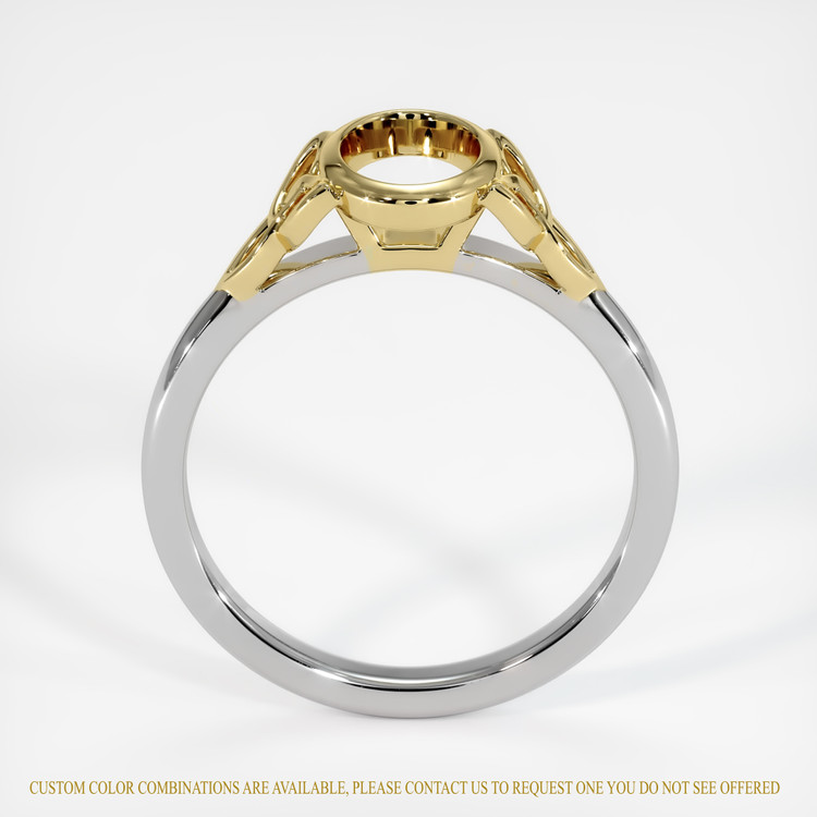 14K Yellow & White Bezel Ring Setting