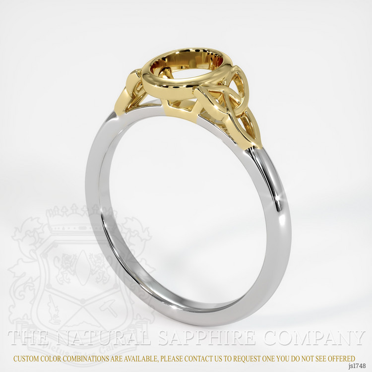 18K Yellow & White Bezel Ring Setting