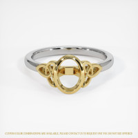18K Yellow & White Bezel Ring Setting Image