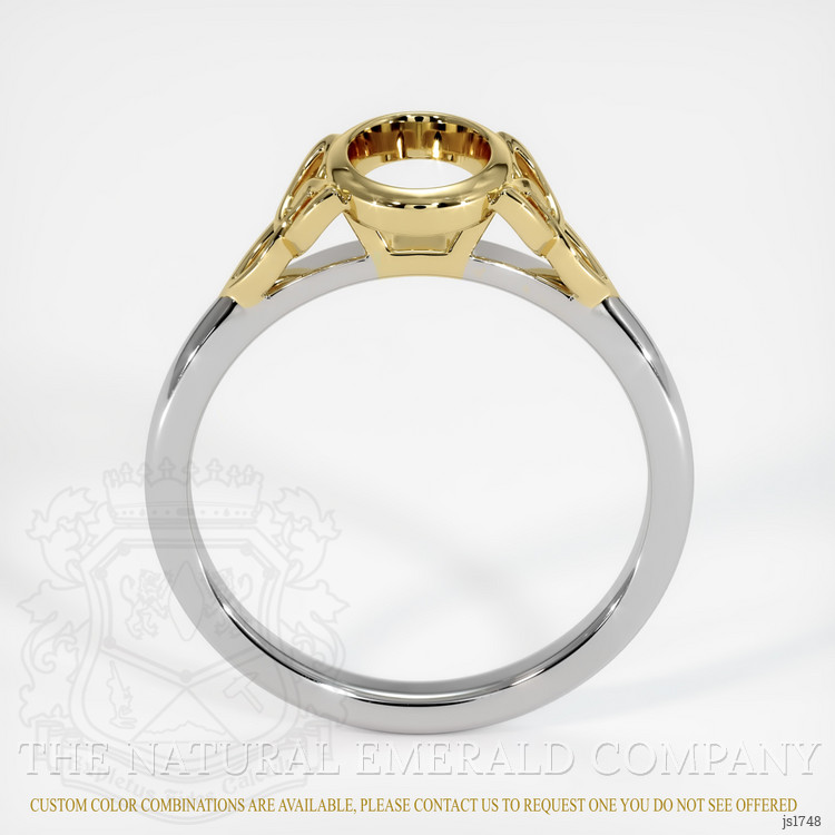 18K Yellow & White Bezel Ring Setting