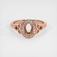 14K Rose Gold Pave Ring Setting Image