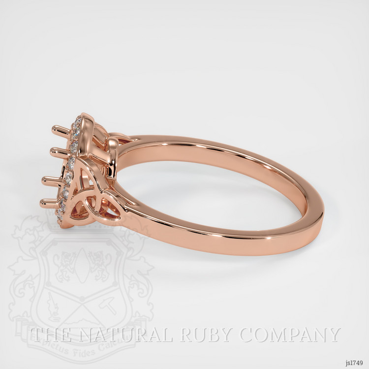 14K Rose Gold Pave Ring Setting