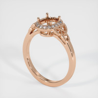 18K Rose Gold Pave Ring Setting Video