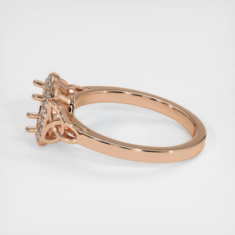 18K Rose Gold Pave Ring Setting