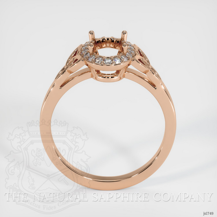 18K Rose Gold Pave Ring Setting