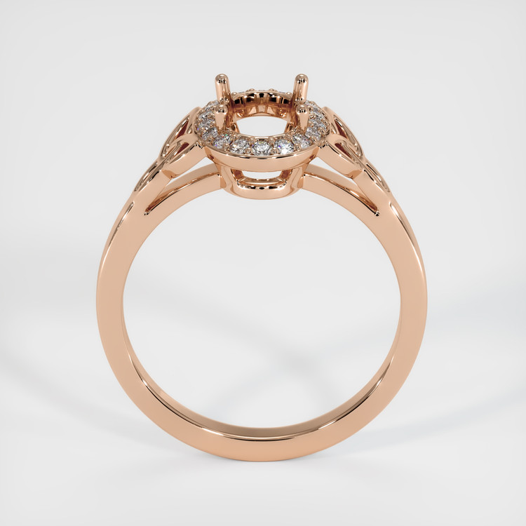 18K Rose Gold Pave Ring Setting