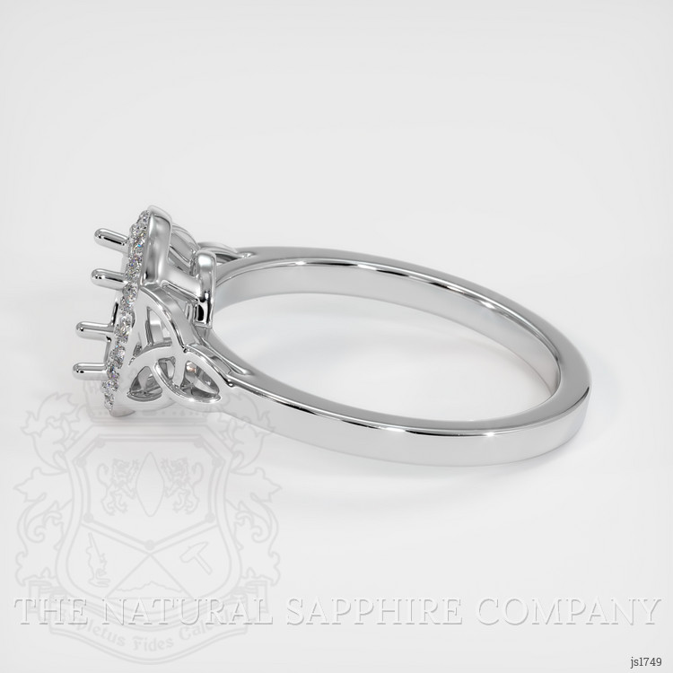 10K White Gold Pave Ring Setting