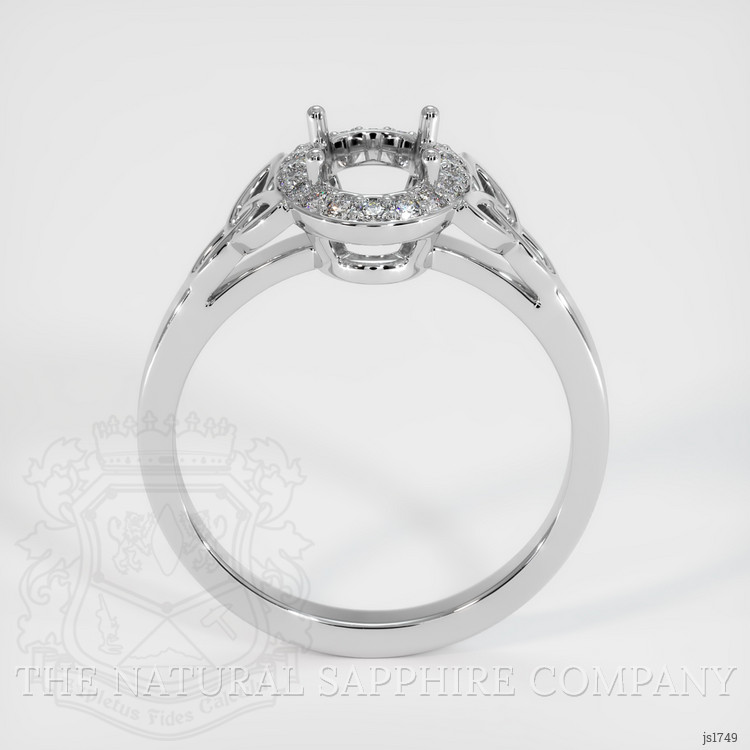 10K White Gold Pave Ring Setting