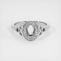 14K White Gold Pave Ring Setting Image