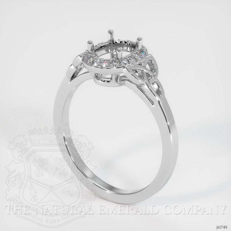 18K White Gold Pave Ring Setting