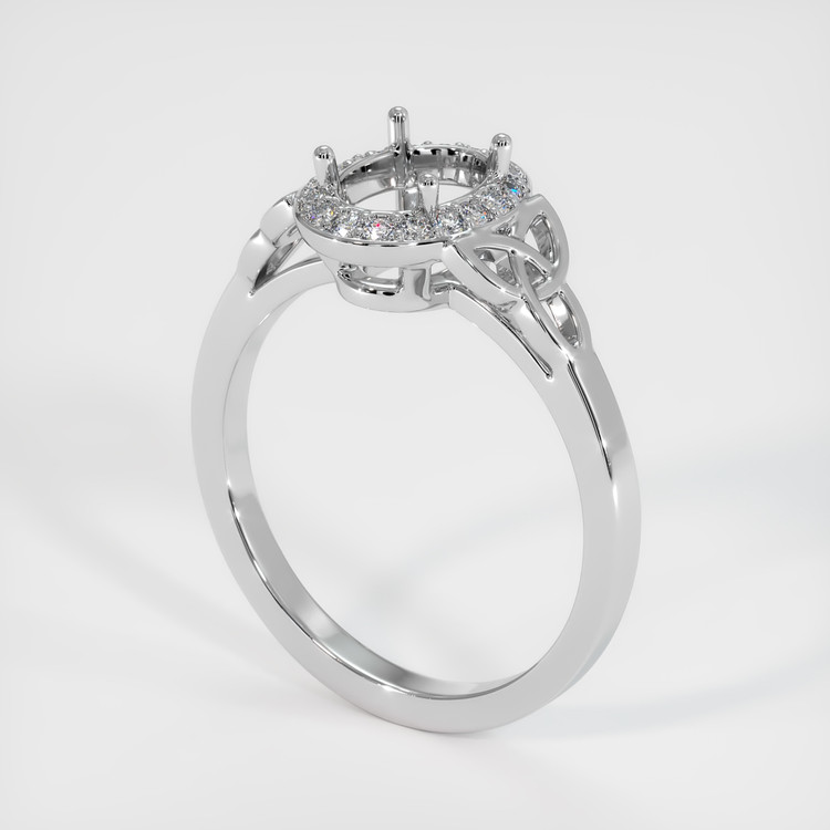 18K White Gold Pave Ring Setting