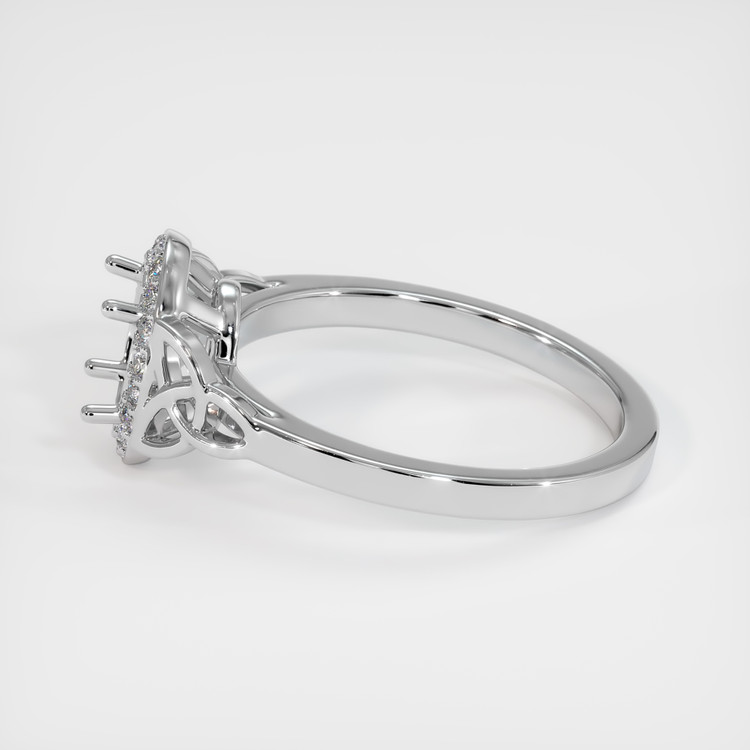 18K White Gold Pave Ring Setting