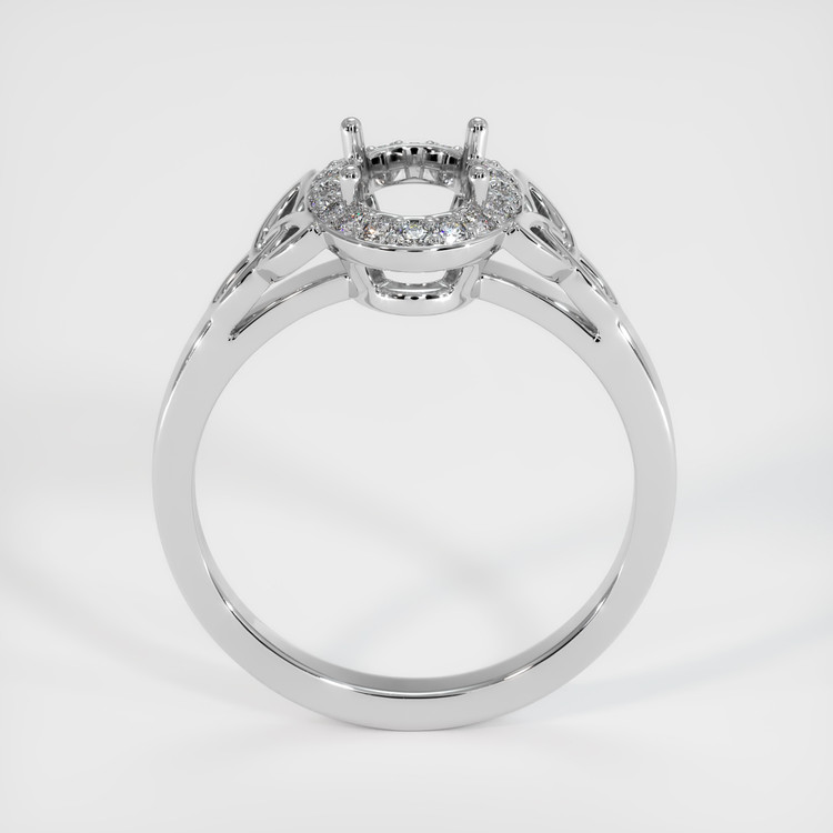18K White Gold Pave Ring Setting