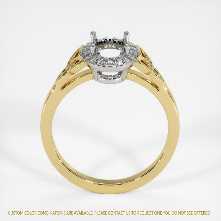 18K White & Yellow Pave Ring Setting