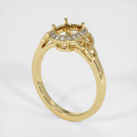 14K Yellow Gold Pave Ring Setting Video