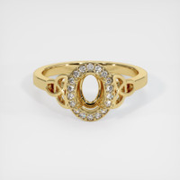 14K Yellow Gold Pave Ring Setting Image