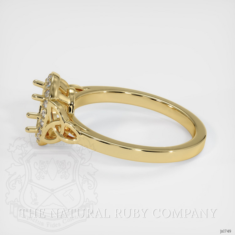 14K Yellow Gold Pave Ring Setting