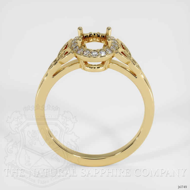 14K Yellow Gold Pave Ring Setting