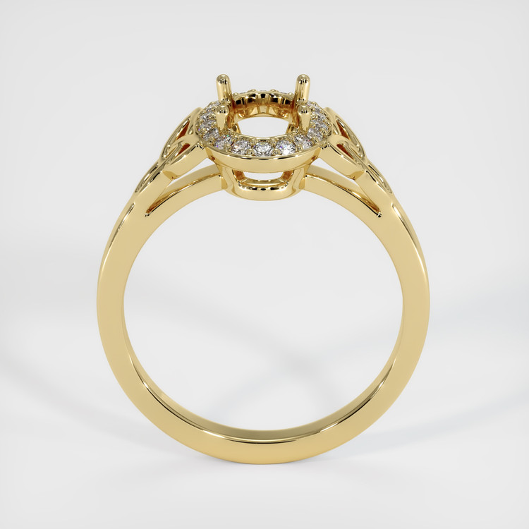 14K Yellow Gold Pave Ring Setting