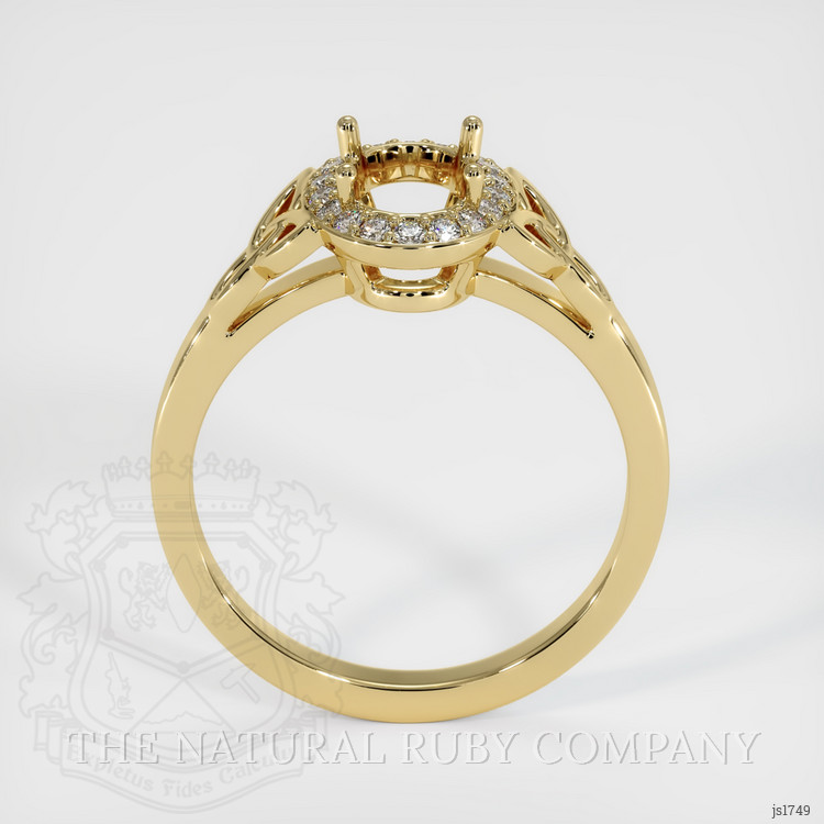 14K Yellow Gold Pave Ring Setting