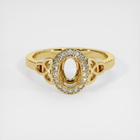 18K Yellow Gold Pave Ring Setting Image