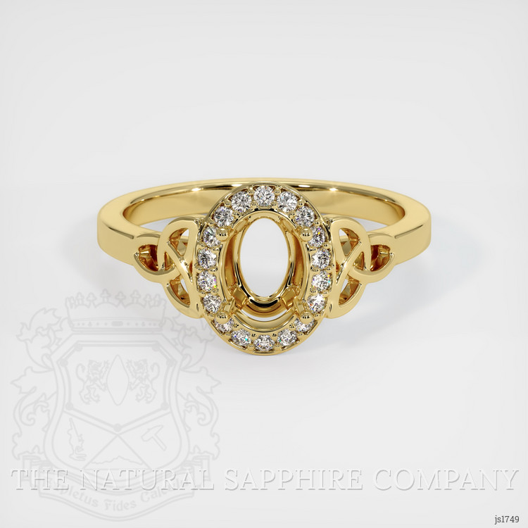 18K Yellow Gold Pave Ring Setting